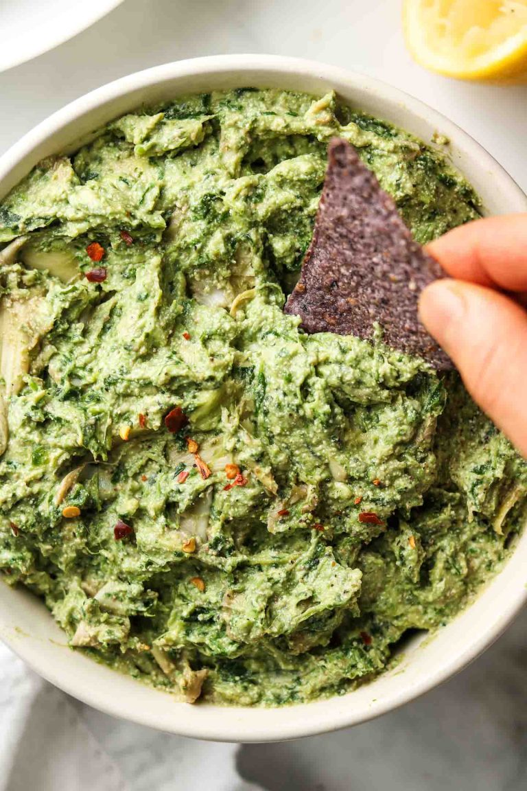 Avocado Spinach Artichoke Dip (Vegan) Okonomi Kitchen