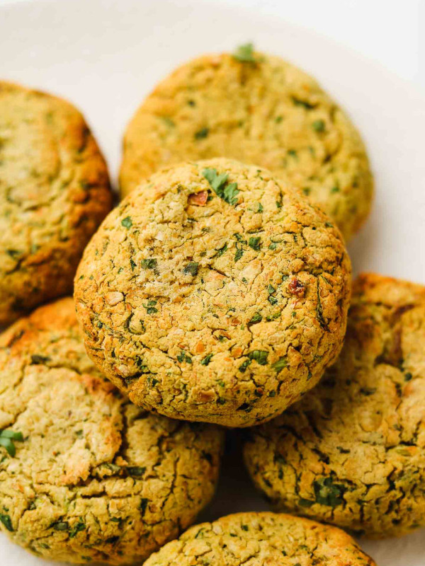 falafel patties on a white plate
