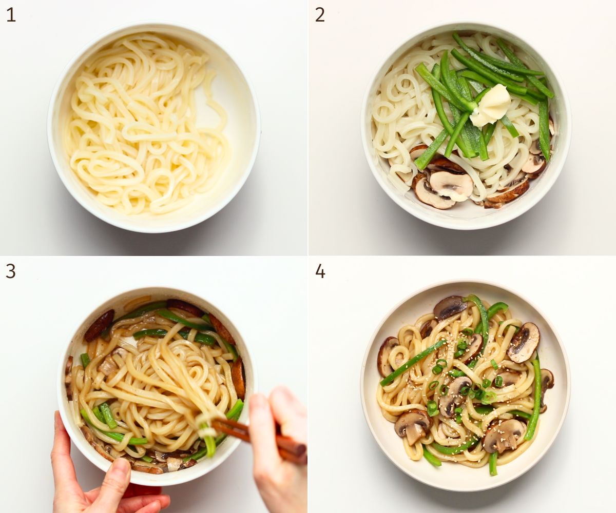 how to make shoyu butter udon noodles