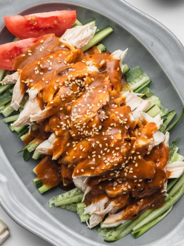 japanese style chinese bang bang chicken salad