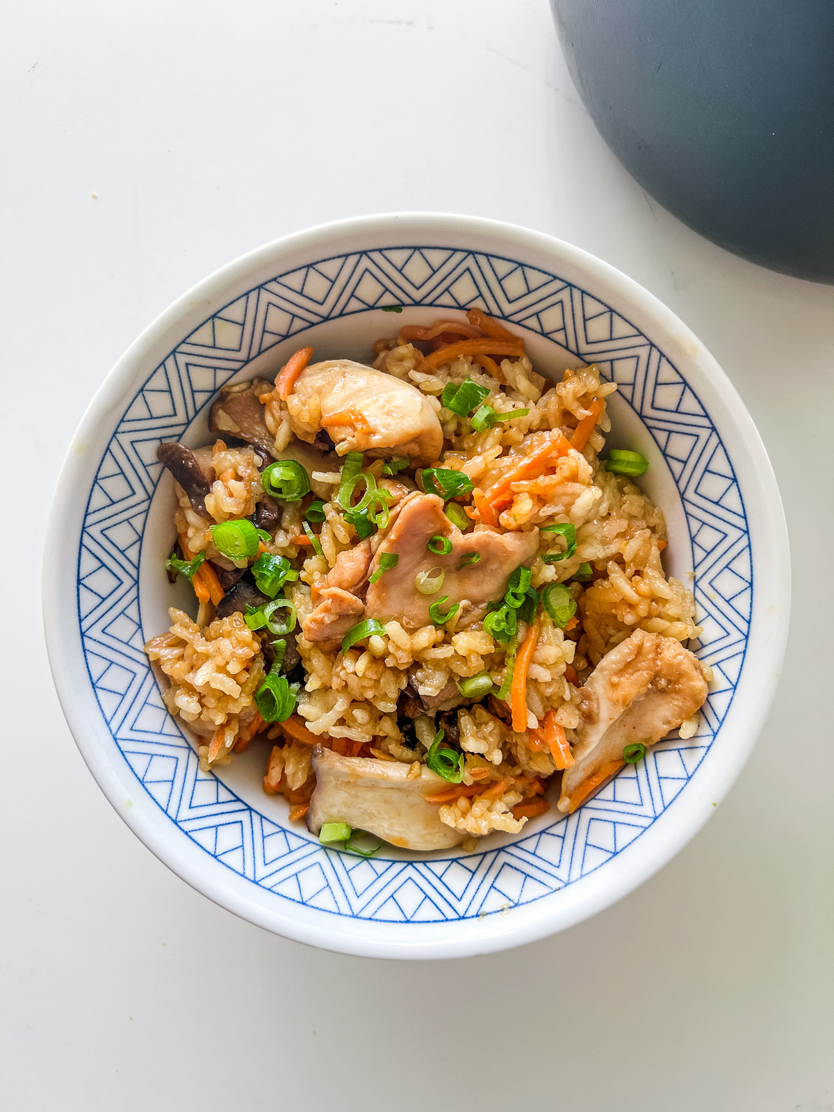 teriyaki chicken rice in a bowl