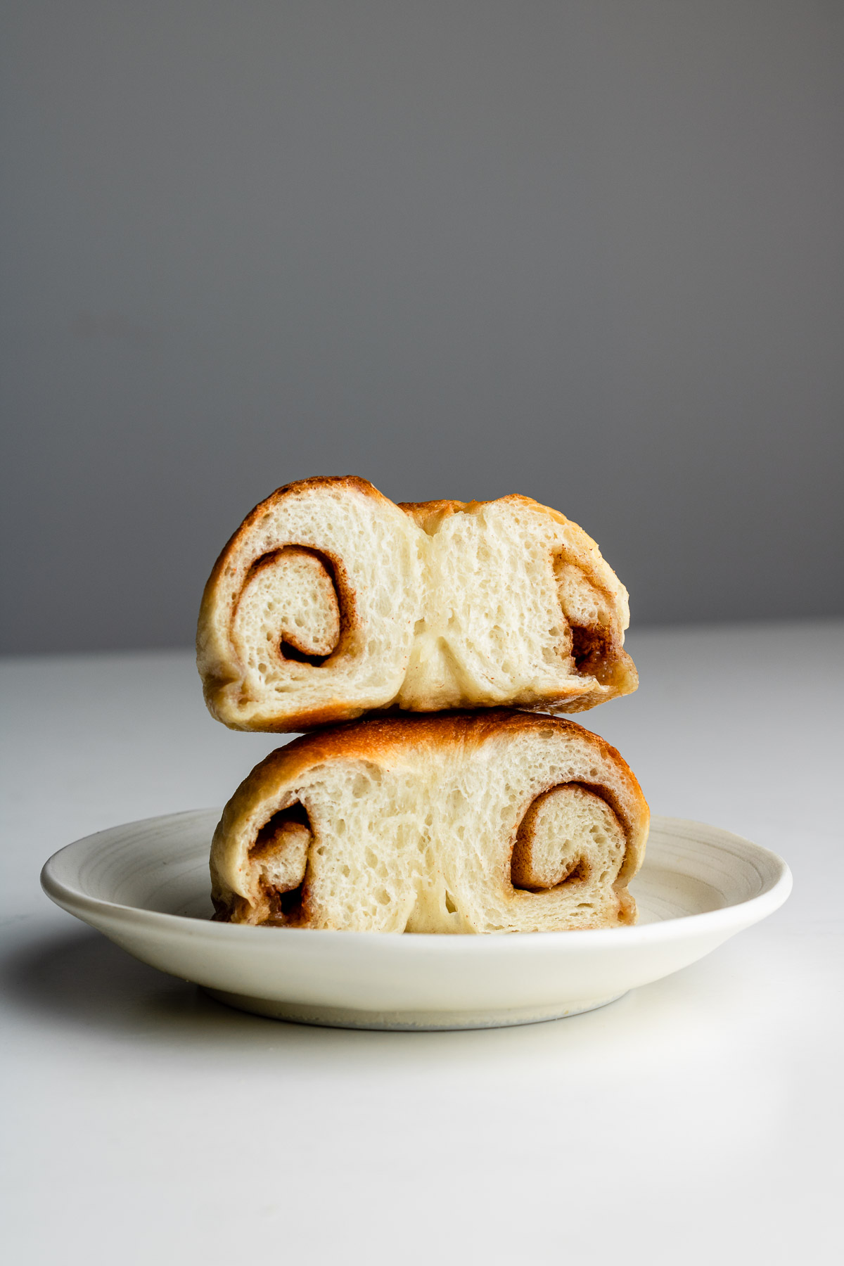 cinnamon roll bagels on a plate