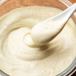 diplomat cream in a bowl with a spoon