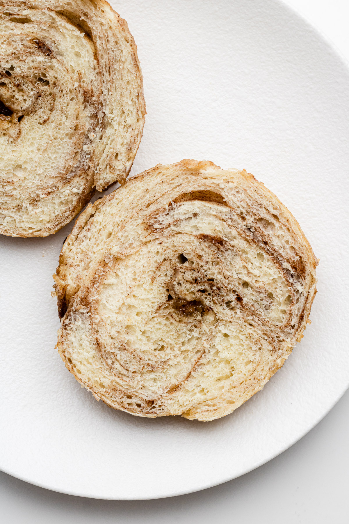 cinnamon marbled into french toast bagels