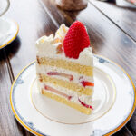 japanese strawberry shortcake on a plate
