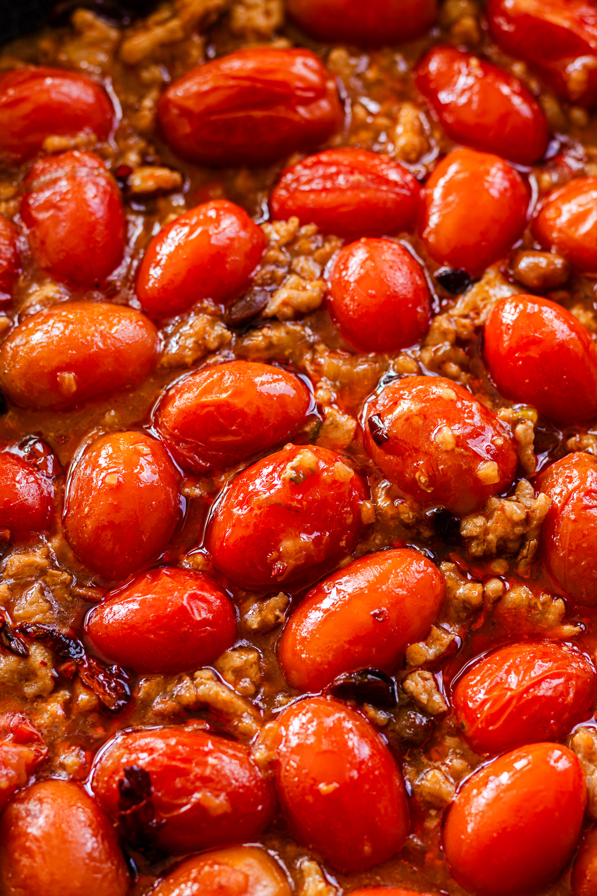 tomato and ground pork stewed in spicy sauce