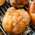 fried focaccia dough on a wire rack