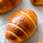 salt bread on parchment paper